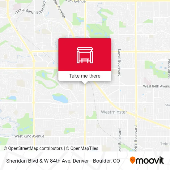 Sheridan Blvd & W 84th Ave map