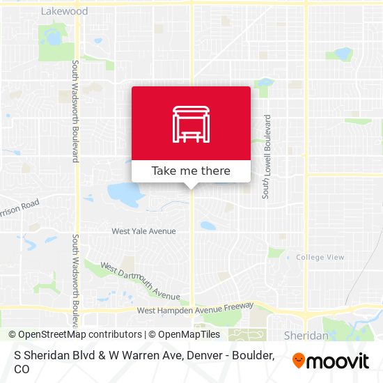 Mapa de S Sheridan Blvd & W Warren Ave