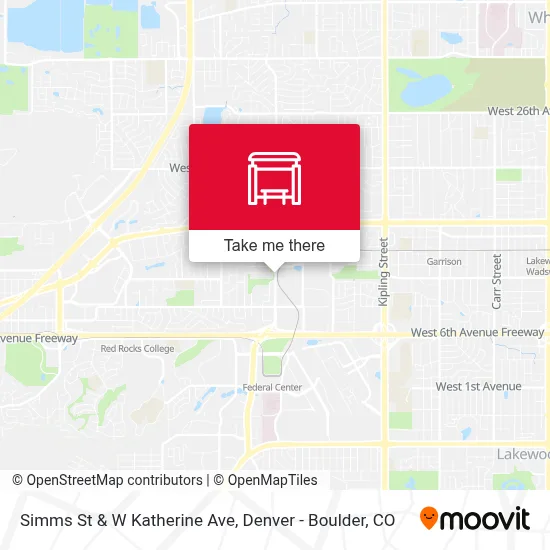 Simms St & W Katherine Ave map
