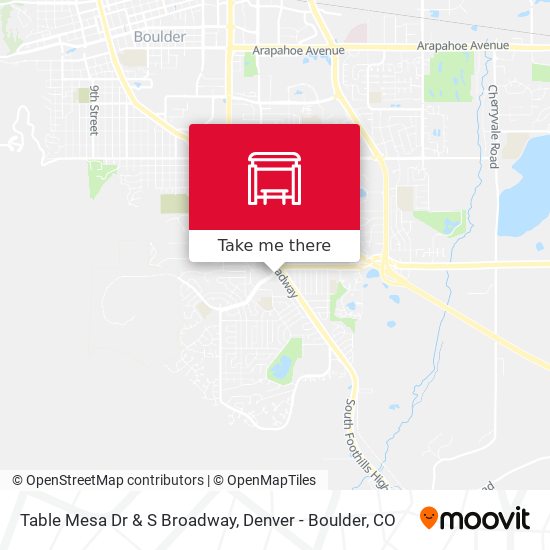 Table Mesa Dr & S Broadway map