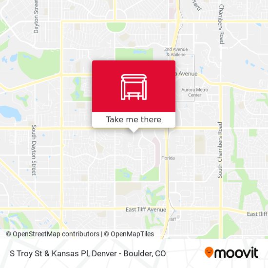 S Troy St & Kansas Pl map