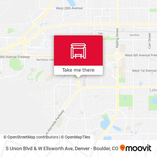 S Union Blvd & W Ellsworth Ave map