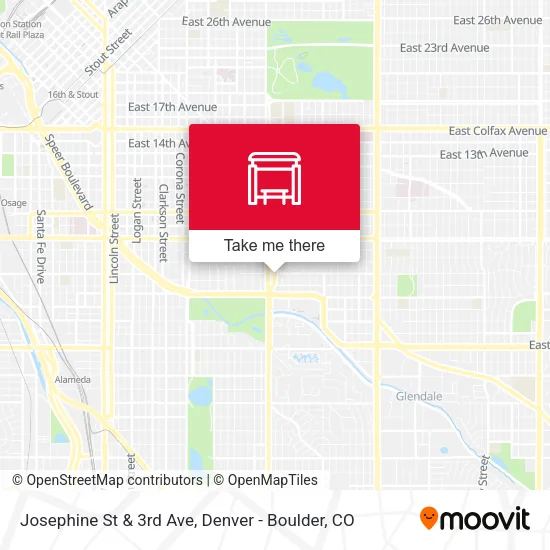 Josephine St & 3rd Ave map
