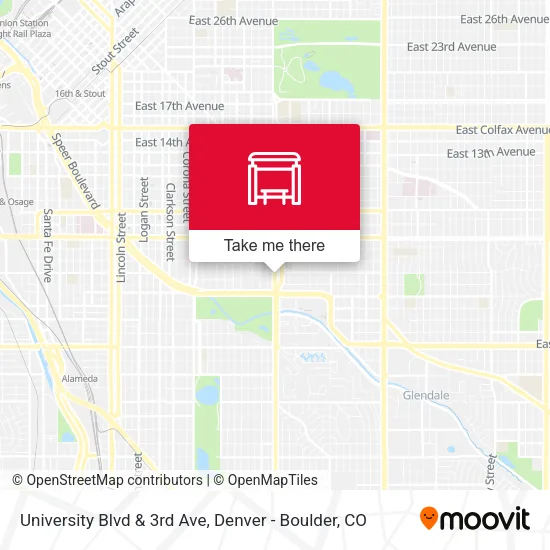 University Blvd & 3rd Ave map