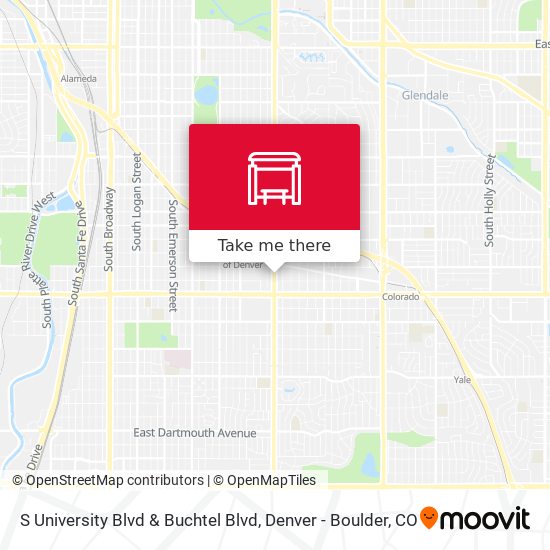 S University Blvd & Buchtel Blvd map