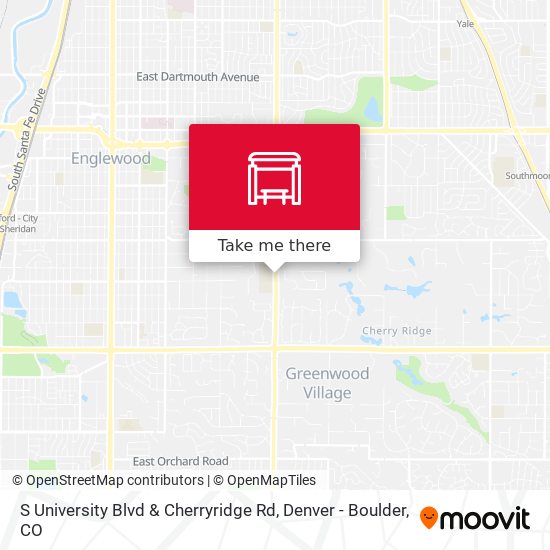 S University Blvd & Cherryridge Rd map