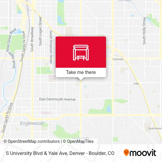Mapa de S University Blvd & Yale Ave