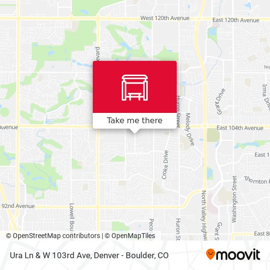 Ura Ln & W 103rd Ave map