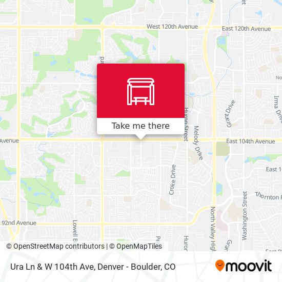 Ura Ln & W 104th Ave map