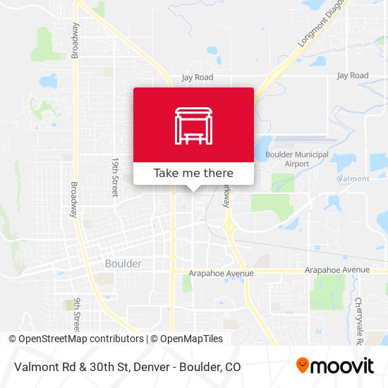 Valmont Rd & 30th St map