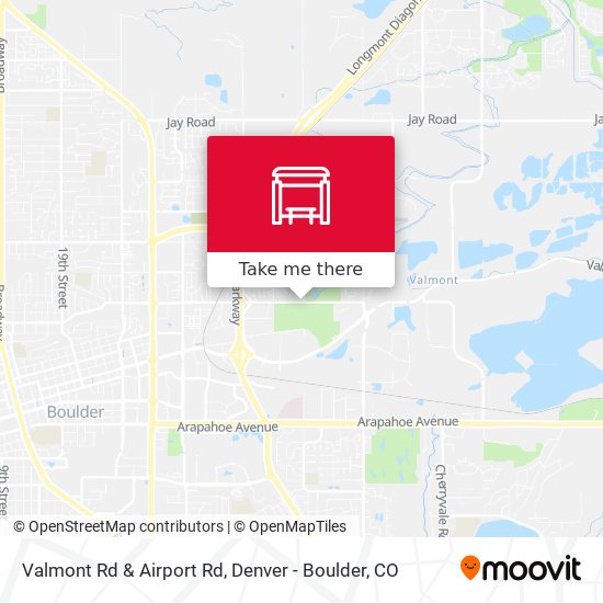 Valmont Rd & Airport Rd map
