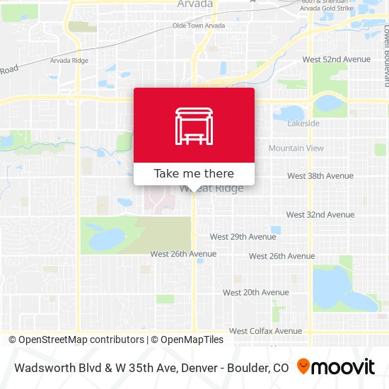 Wadsworth Blvd & W 35th Ave map