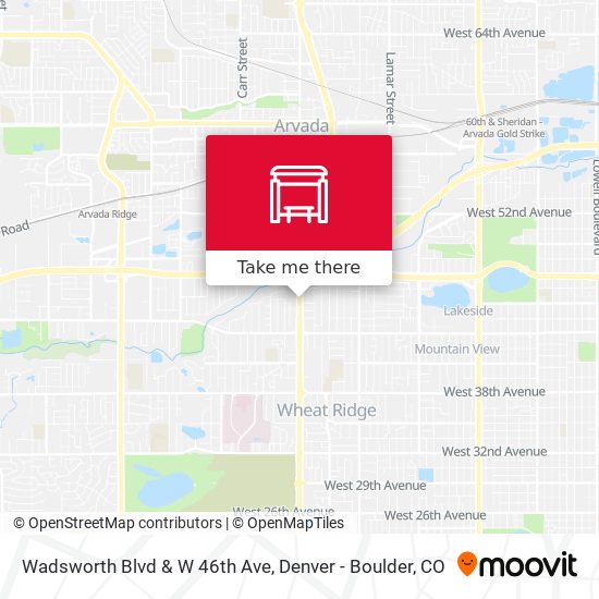 Wadsworth Blvd & W 46th Ave map