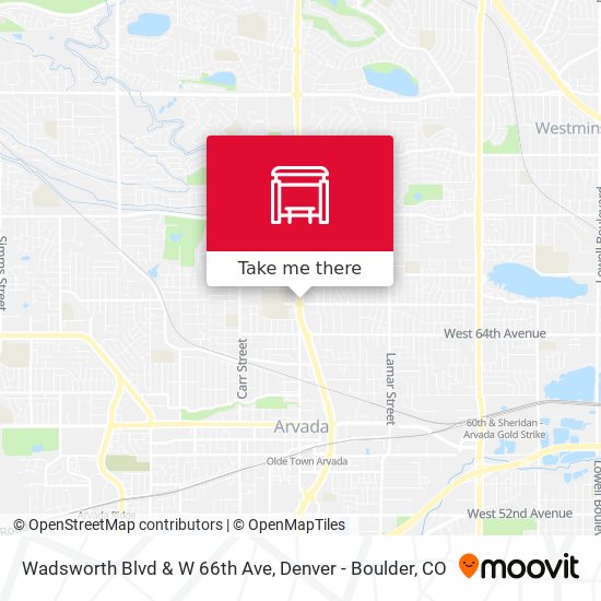 Wadsworth Blvd & W 66th Ave map