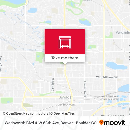 Wadsworth Blvd & W 68th Ave map