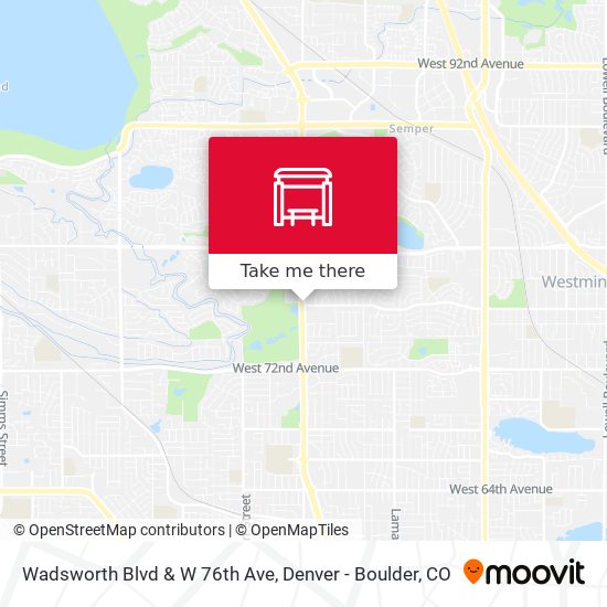 Wadsworth Blvd & W 76th Ave map