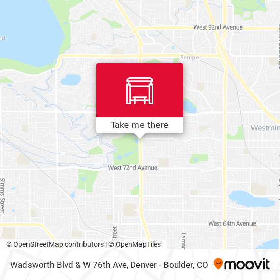 Wadsworth Blvd & W 76th Ave map