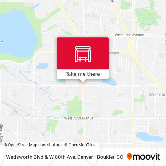 Wadsworth Blvd & W 80th Ave map