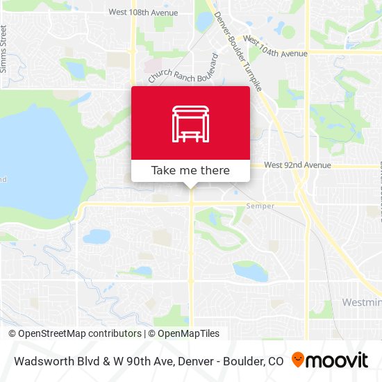 Wadsworth Blvd & W 90th Ave map