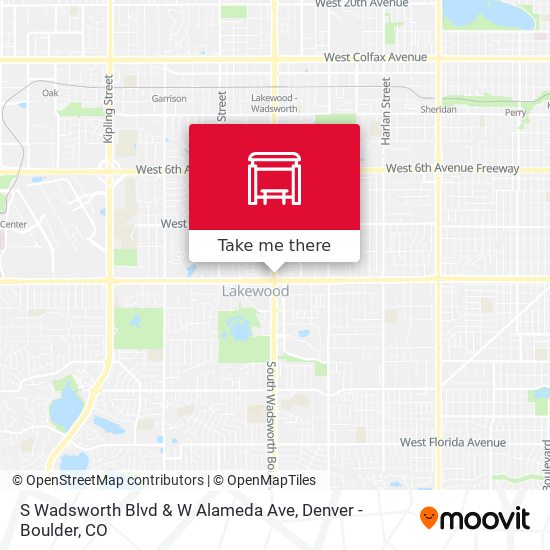 Mapa de S Wadsworth Blvd & W Alameda Ave