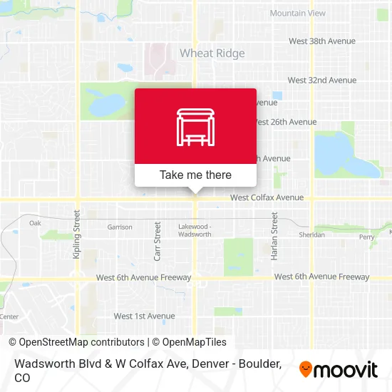 Wadsworth Blvd & W Colfax Ave map