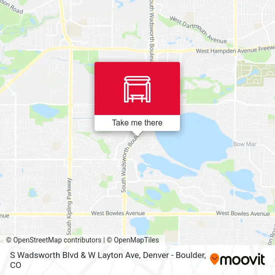 S Wadsworth Blvd & W Layton Ave map