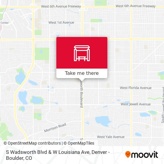 S Wadsworth Blvd & W Louisiana Ave map