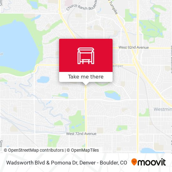 Wadsworth Blvd & Pomona Dr map