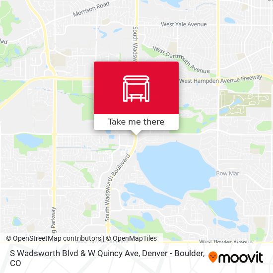 S Wadsworth Blvd & W Quincy Ave map