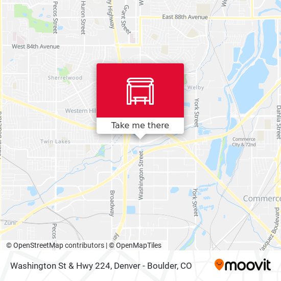 Washington St & Hwy 224 map