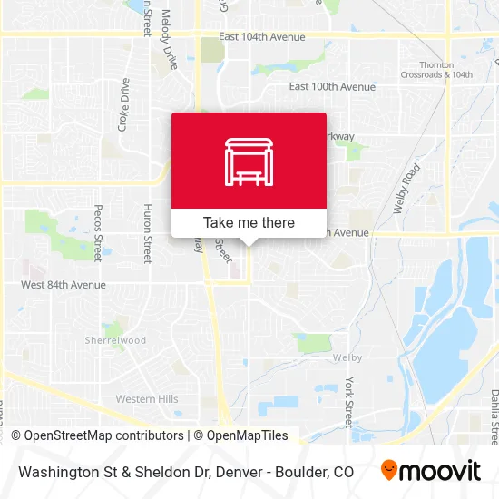 Washington St & Sheldon Dr map