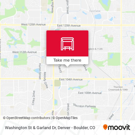 Washington St & Garland Dr map