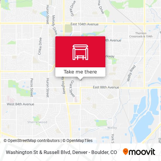 Washington St & Russell Blvd map