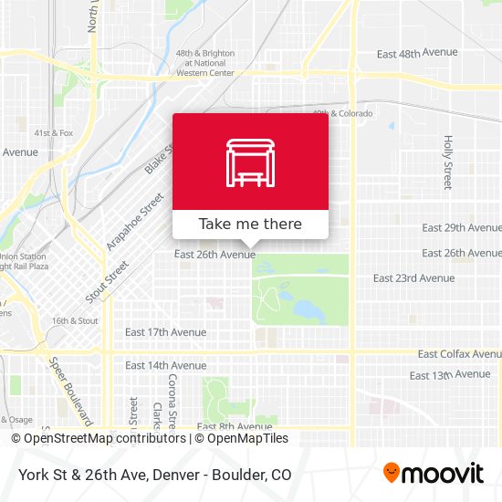 York St & 26th Ave map