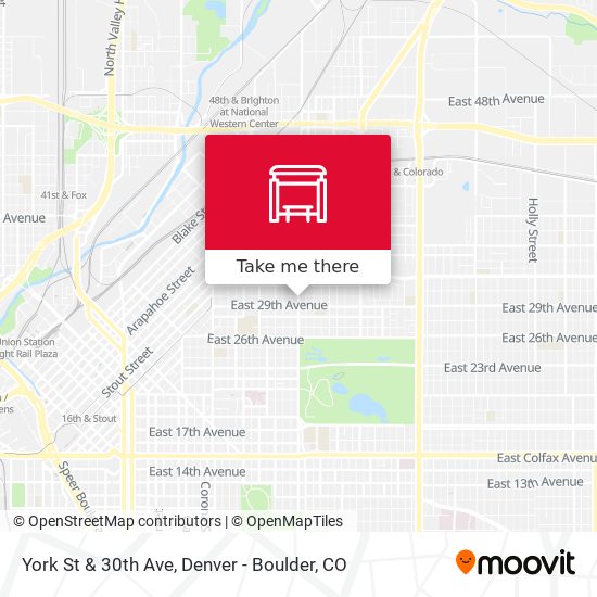 York St & 30th Ave map