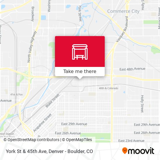 York St & 45th Ave map