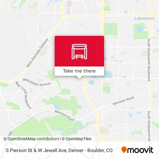 S Pierson St & W Jewell Ave map