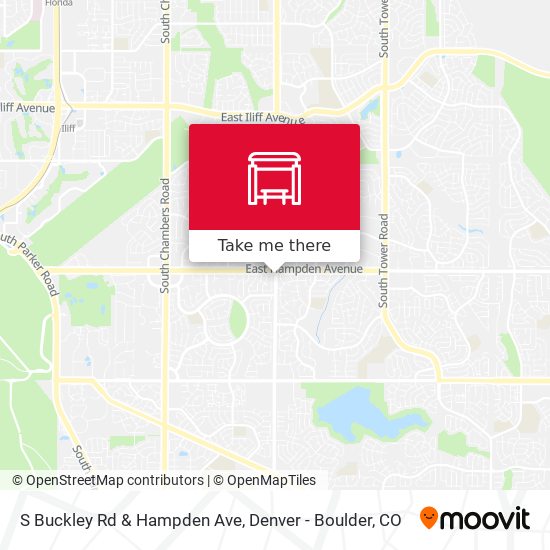 S Buckley Rd & Hampden Ave map