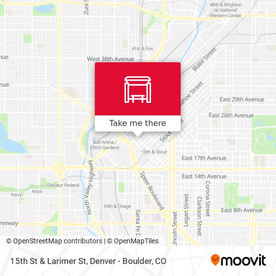 15th St & Larimer St map