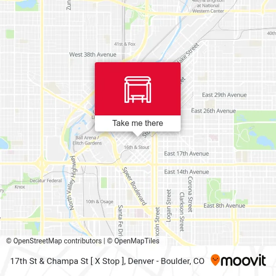 17th St & Champa St [ X Stop ] map
