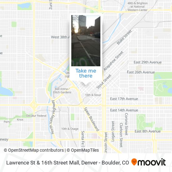 Lawrence St & 16th Street Mall map