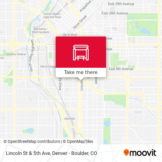 Lincoln St & 5th Ave map