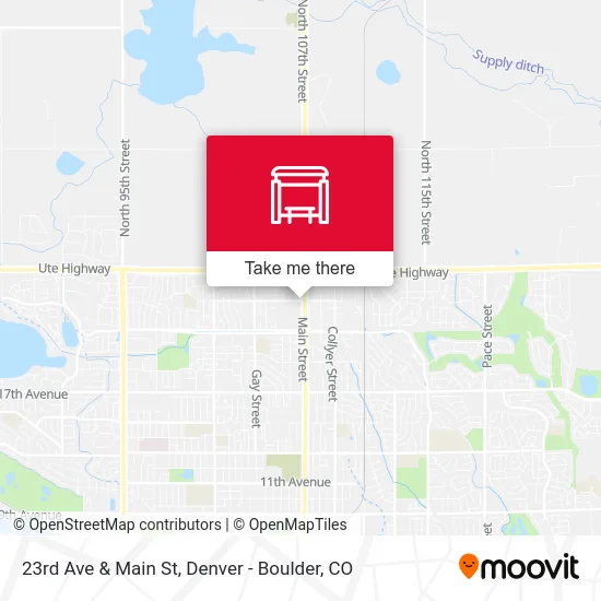 23rd Ave & Main St map