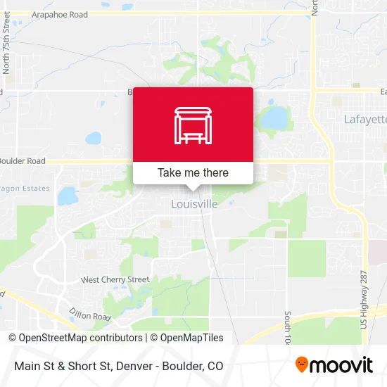 Main St & Short St map