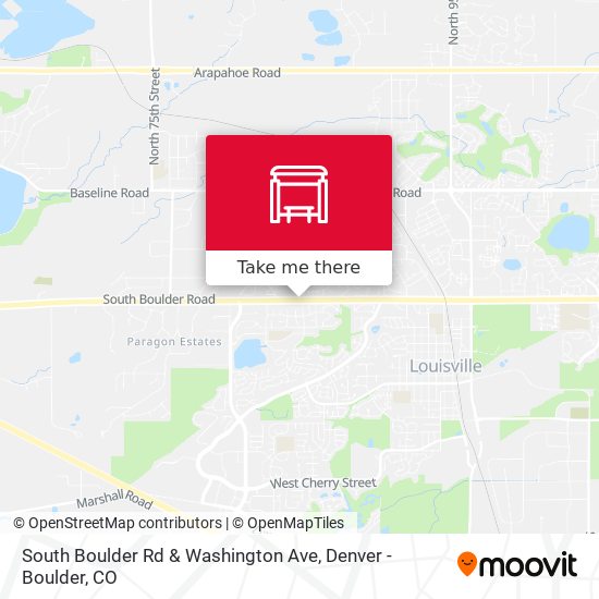 Mapa de South Boulder Rd & Washington Ave