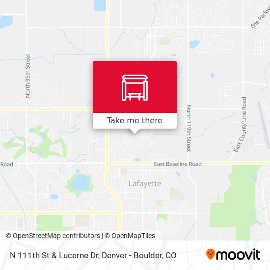 N 111th St & Lucerne Dr map