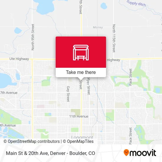 Main St & 20th Ave map