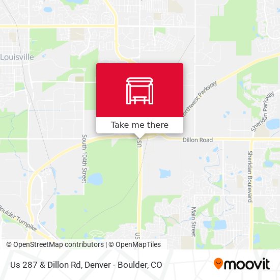 Us 287 & Dillon Rd map