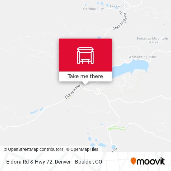 Eldora Rd & Hwy 72 map