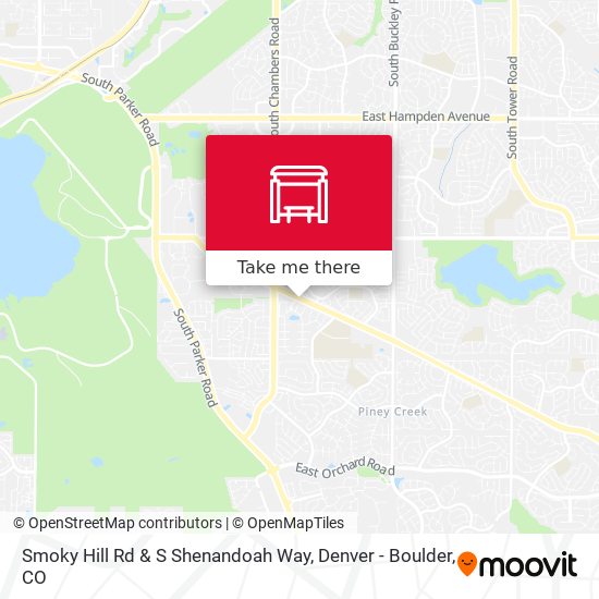 Smoky Hill Rd & S Shenandoah Way map